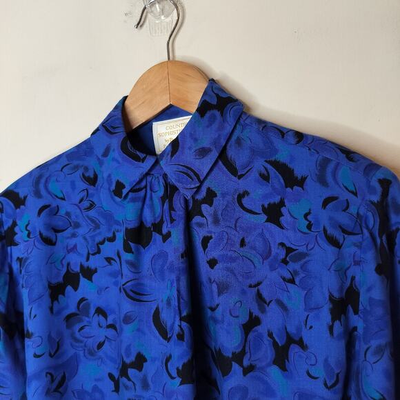 Vintage Pendleton Country Sophisticates Blouse Floral - Picture 5 of 11
